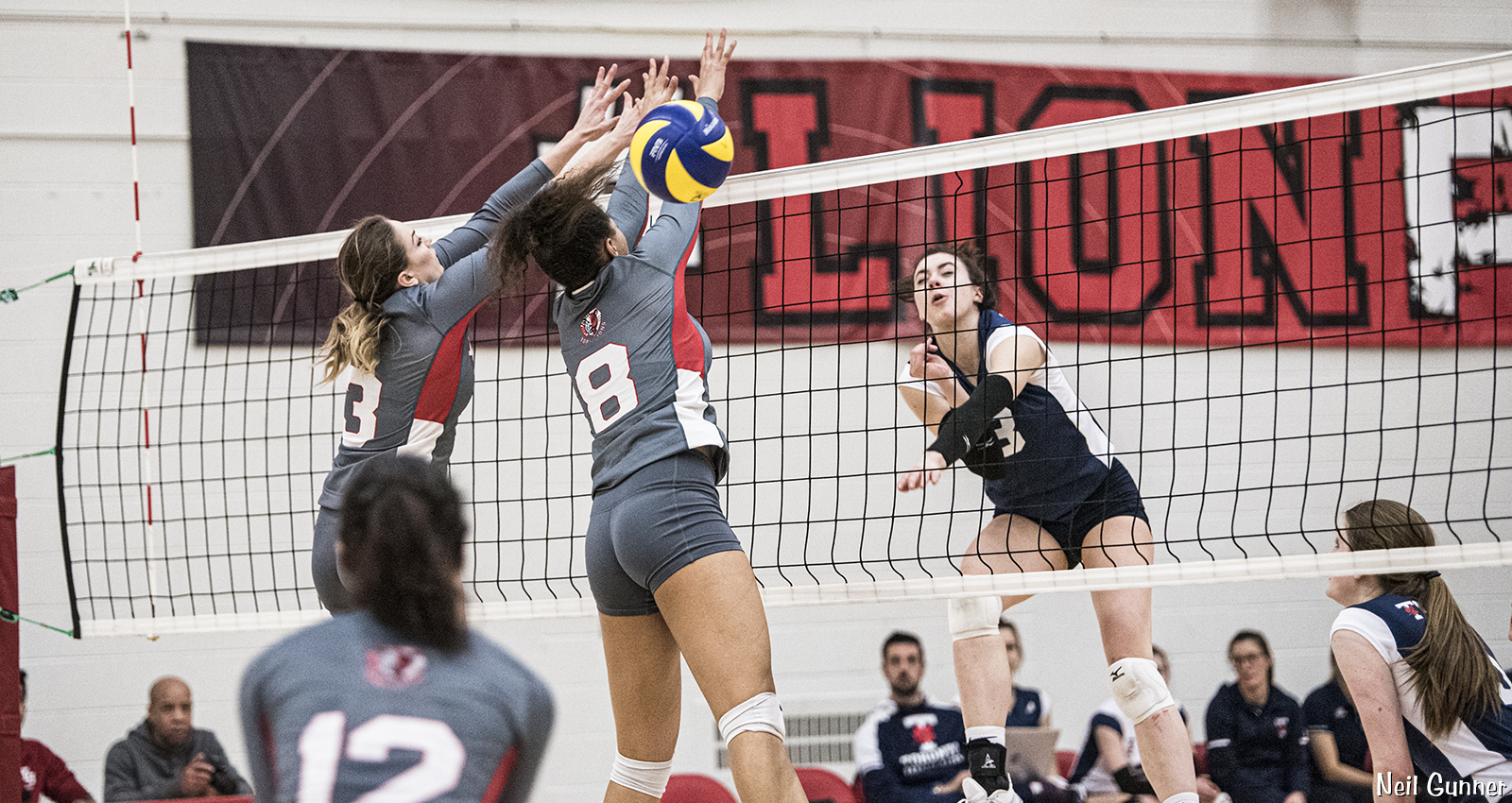 Home Page hero image 5: Volleyball player nails the ball