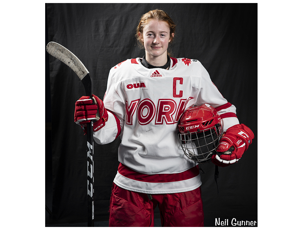 Portrait of Erin Locke, Lions hockey team captain
