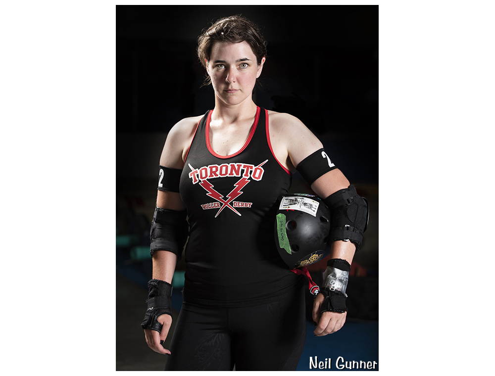 Portrait of Lois Pain, Toronto Roller Derby Vipers
